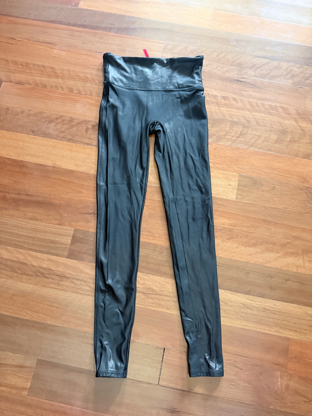 SPANX metallic Black High-Rise Leggings